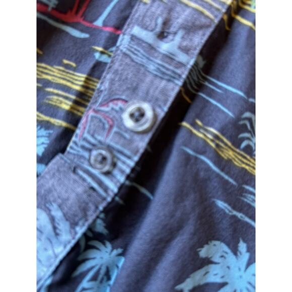 Hawaiian Shirt Mens Miami Vice 80s Reversible Palm Trees Tiki Molokai Surf Co - Picture 5 of 9